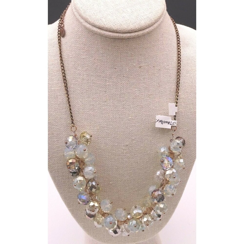 Ali-Khan of New York MultiColored Faceted Aurora Borealis Crystal Necklace